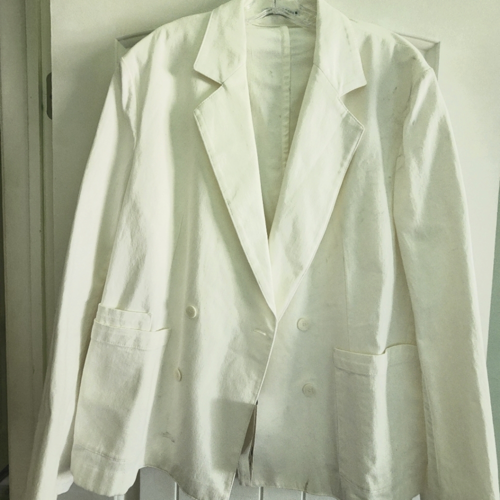 NWT Zara White Double-Breasted Blazer *Read Description*